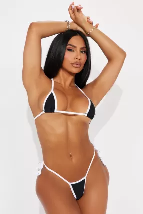 Ashlee 2 Piece Micro Bikini - Black/White