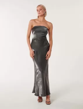 Ashton Metallic Strapless Dress