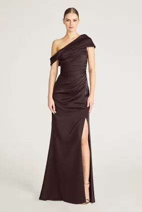 Celia One Shoulder Draped Gown