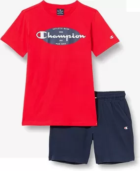 Champion boy's outfit Legacy Graphic T-shirt   Bermuda 306314 RS046 HRR red-navy