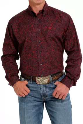 Cinch Paisley Printed Button Down Western Shirt