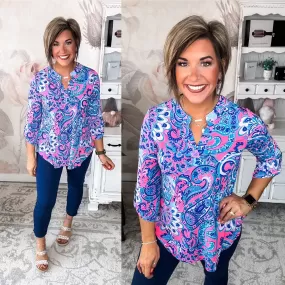 Figure It Out Top - Pink Multi