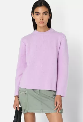 Foggy Wool Crew Sweater / Blush