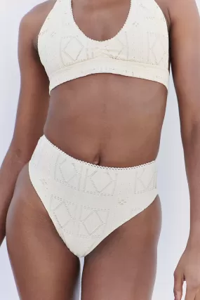 Jenna High Waist Bikini Bottom - Angel Dust