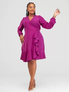 Lizola Sierra Wrap Dress - Purple