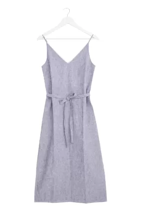 Lulu Blue Stripe Linen Slip Dress