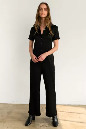 Short Sleeve Wide Leg Jumpsuit