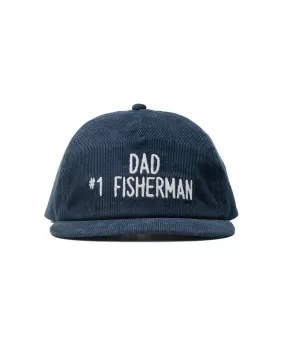 The Real McCoy's MA23109 Five Panel Corduroy Cap / #1 Fishing Dad Navy